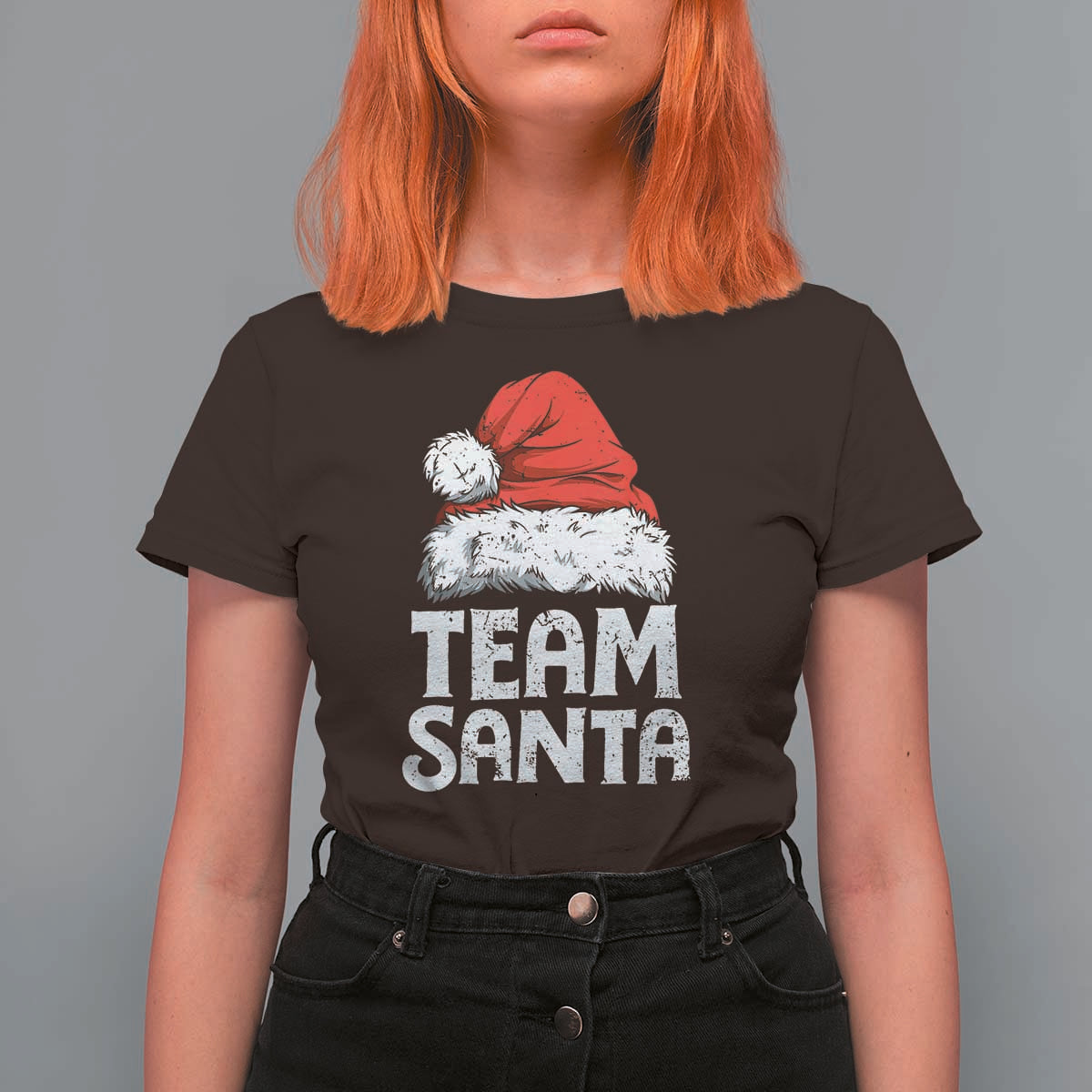 Team Santa T Shirt For Women Christmas Squad Family Matching Pajamas - Wonder Print Shop