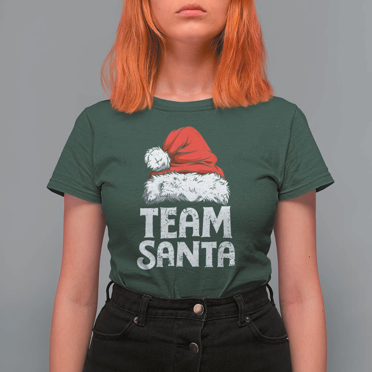 Team Santa T Shirt For Women Christmas Squad Family Matching Pajamas - Wonder Print Shop