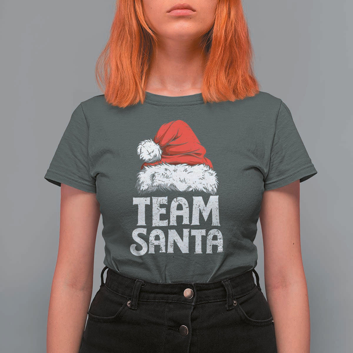Team Santa T Shirt For Women Christmas Squad Family Matching Pajamas - Wonder Print Shop