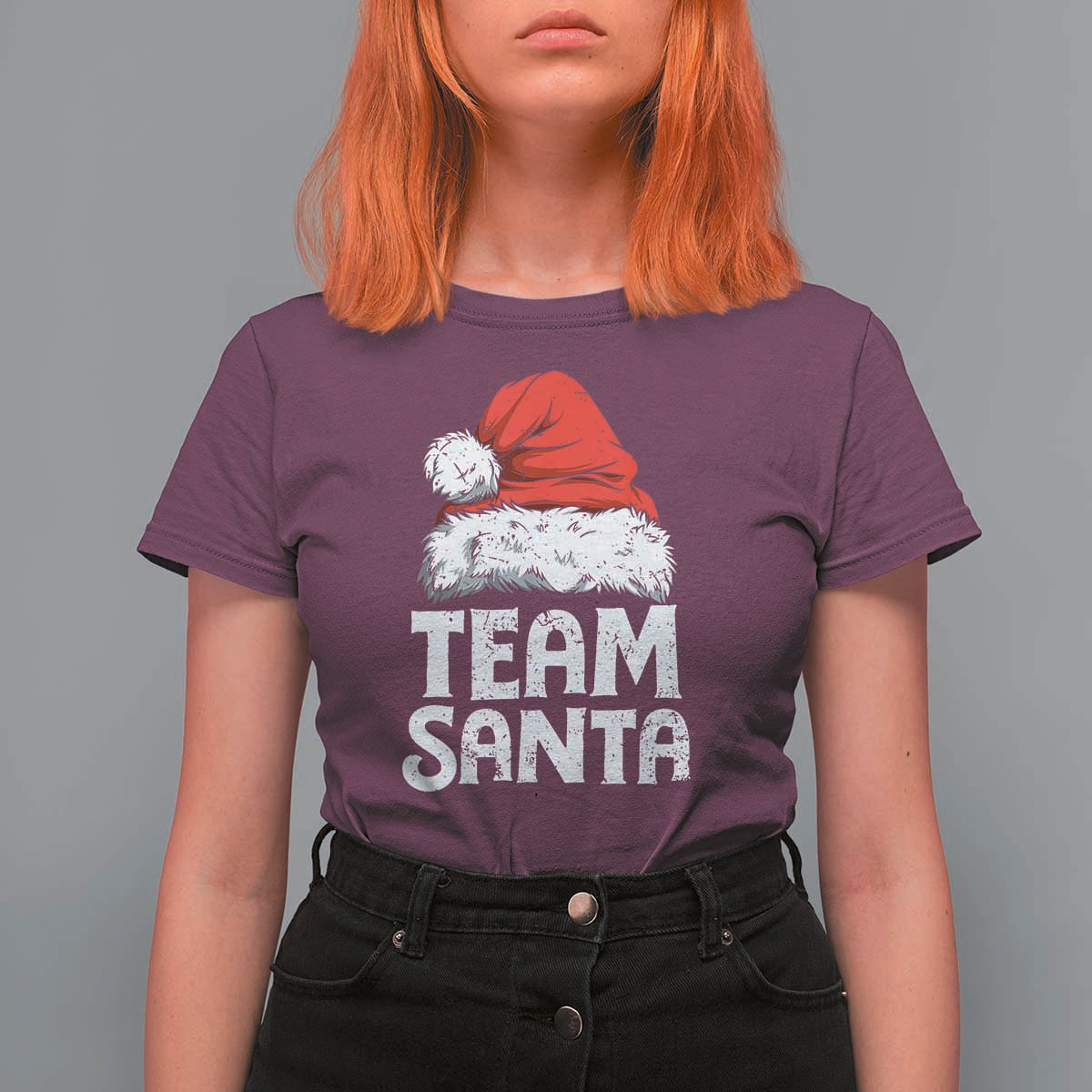 Team Santa T Shirt For Women Christmas Squad Family Matching Pajamas - Wonder Print Shop