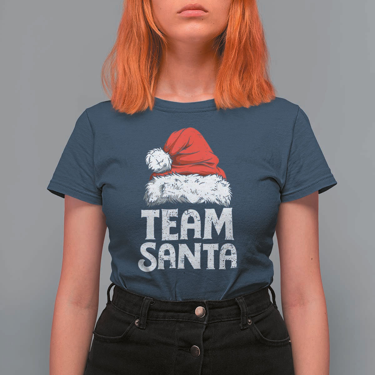 Team Santa T Shirt For Women Christmas Squad Family Matching Pajamas - Wonder Print Shop