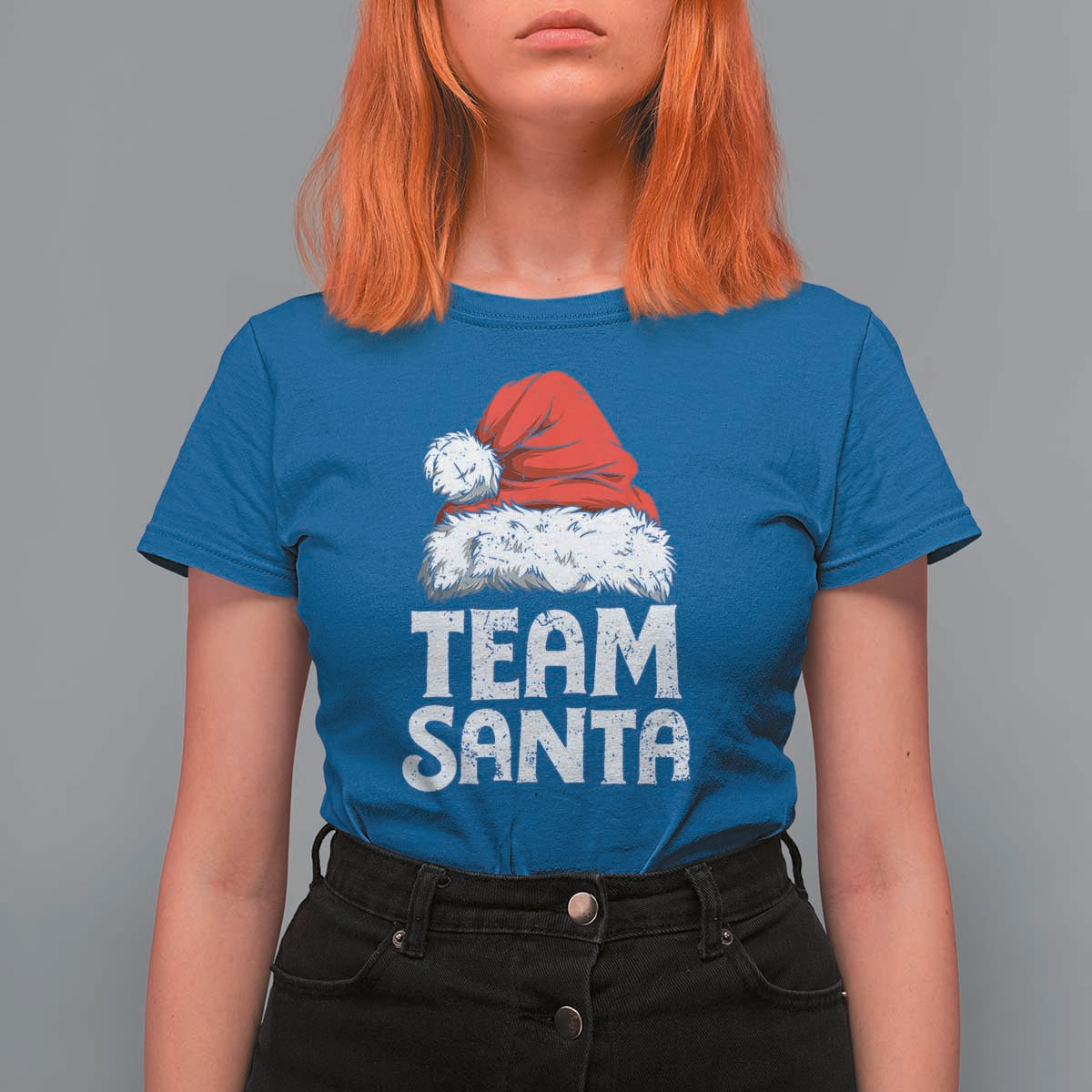 Team Santa T Shirt For Women Christmas Squad Family Matching Pajamas - Wonder Print Shop