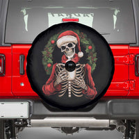 Skeleton Christmas Spare Tire Cover Dead Inside But Caffeinated Coffee Lover Xmas Vibe