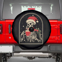 Skeleton Christmas Spare Tire Cover Dead Inside But Caffeinated Coffee Addict Xmas Vibe