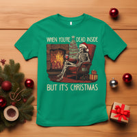 Skeleton Christmas T Shirt When You're Dead Inside But It's Xmas Chillin' - Wonder Print Shop