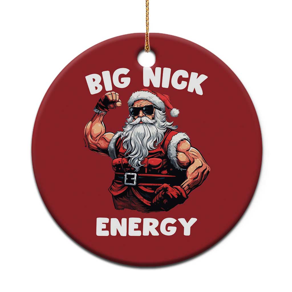 Cool Santa Claus Christmas Ornament Big Nick Energy - Wonder Print Shop