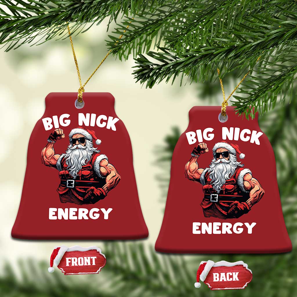 Cool Santa Claus Christmas Ornament Big Nick Energy - Wonder Print Shop