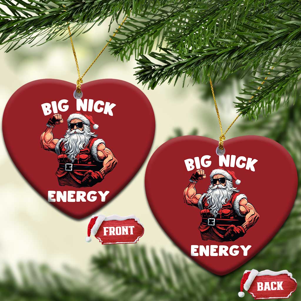 Cool Santa Claus Christmas Ornament Big Nick Energy - Wonder Print Shop
