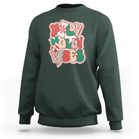 Groovy Christmas Sweatshirt Holly Jolly Vibes - Wonder Print Shop