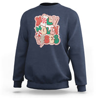 Groovy Christmas Sweatshirt Holly Jolly Vibes - Wonder Print Shop