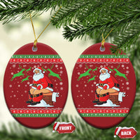 Funny Santa Claus Christmas Ornament Pooping Down The Chimney - Wonder Print Shop