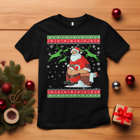 Funny Santa Claus T Shirt Pooping Down The Chimney Ugly Sweater Christmas - Wonder Print Shop
