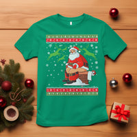 Funny Santa Claus T Shirt Pooping Down The Chimney Ugly Sweater Christmas - Wonder Print Shop