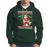 Funny Santa Claus Hoodie Pooping Down The Chimney Ugly Sweater Christmas - Wonder Print Shop