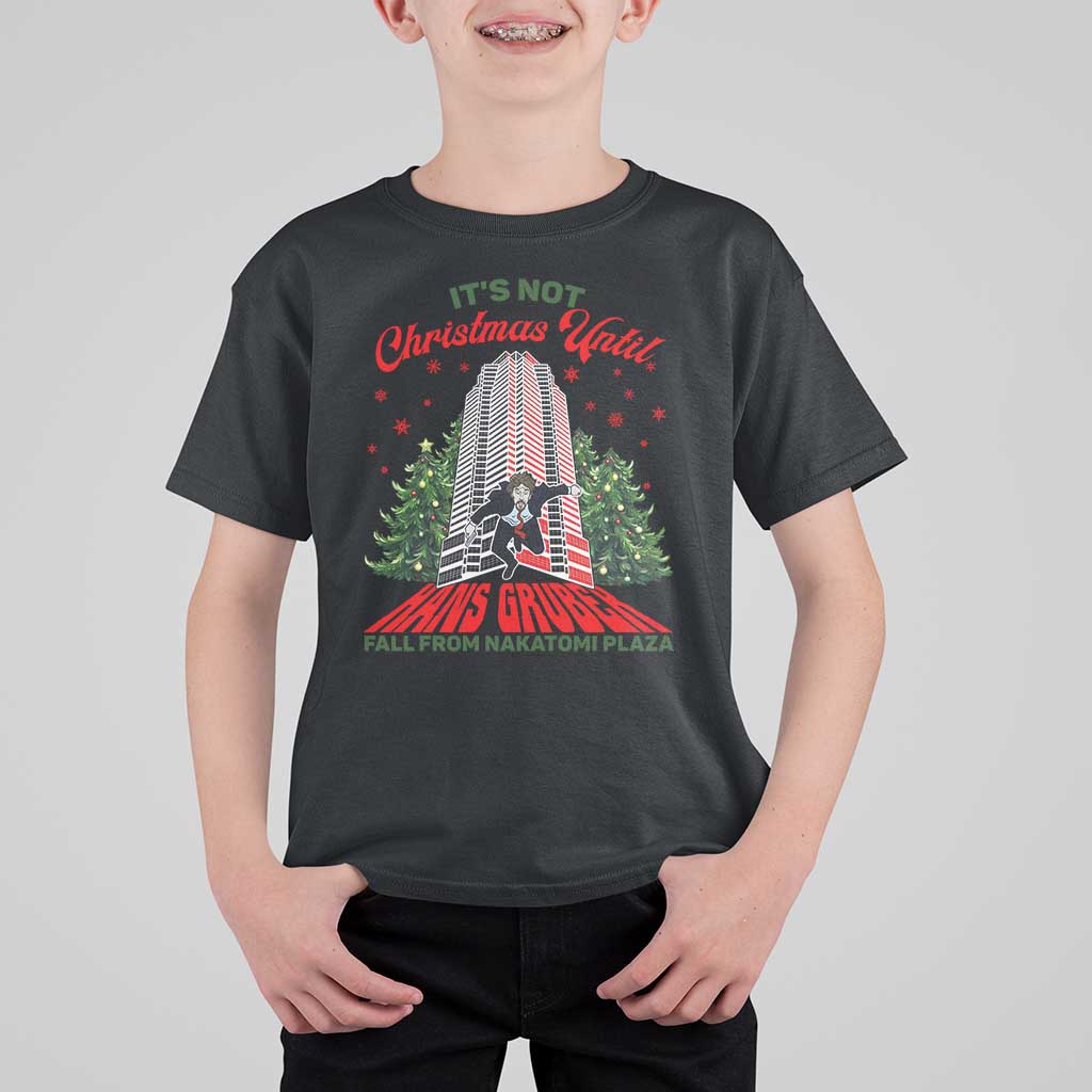 Nakatomi Plaza 1988 T Shirt For Kid It's Not Christmas Until Hans Gruber Fall Xmas Party - Wonder Print Shop