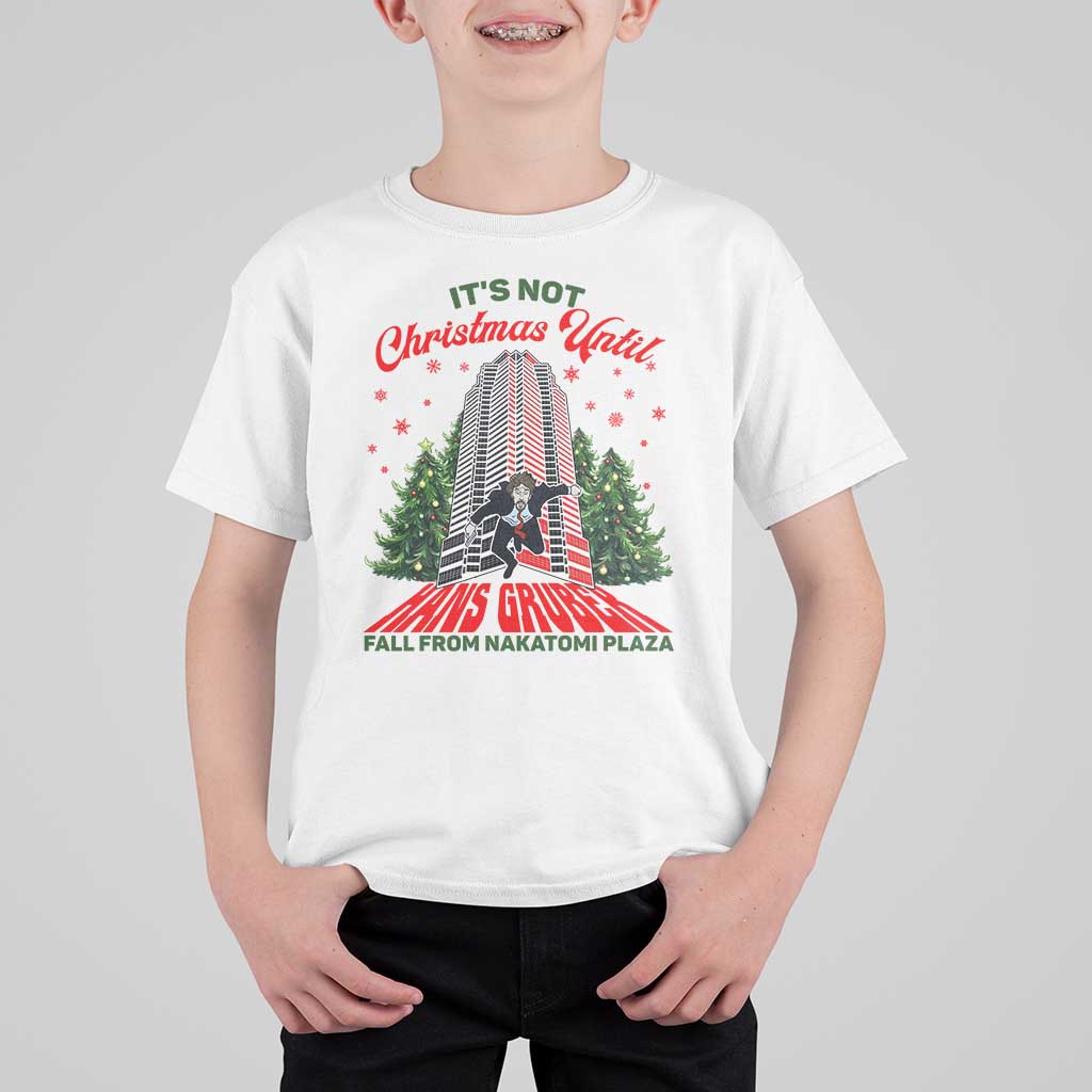 Nakatomi Plaza 1988 T Shirt For Kid It's Not Christmas Until Hans Gruber Fall Xmas Party - Wonder Print Shop