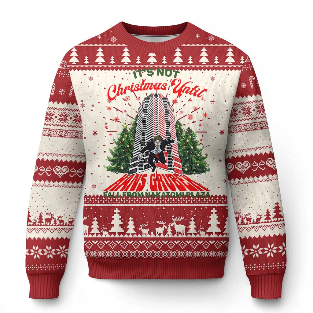 Nakatomi Plaza 1988 Ugly Christmas Sweater It's Not Christmas Until Hans Gruber Fall Xmas Party - Wonder Print Shop