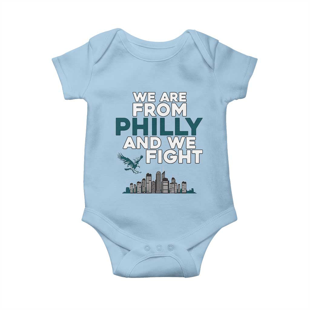 Philadelphia City Baby Onesie We Are From Philly And We Fight