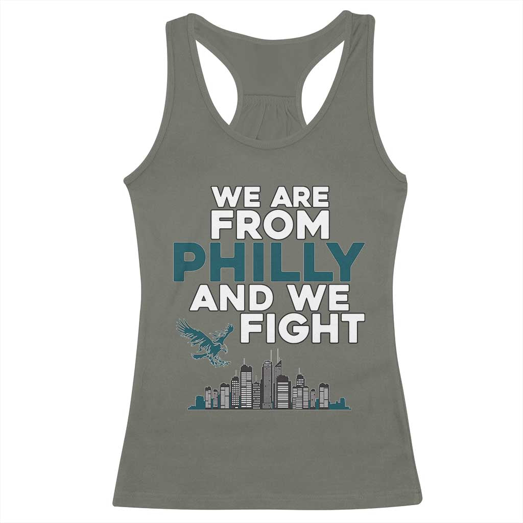 Philadelphia City Racerback Tank Top We Are From Philly And We Fight