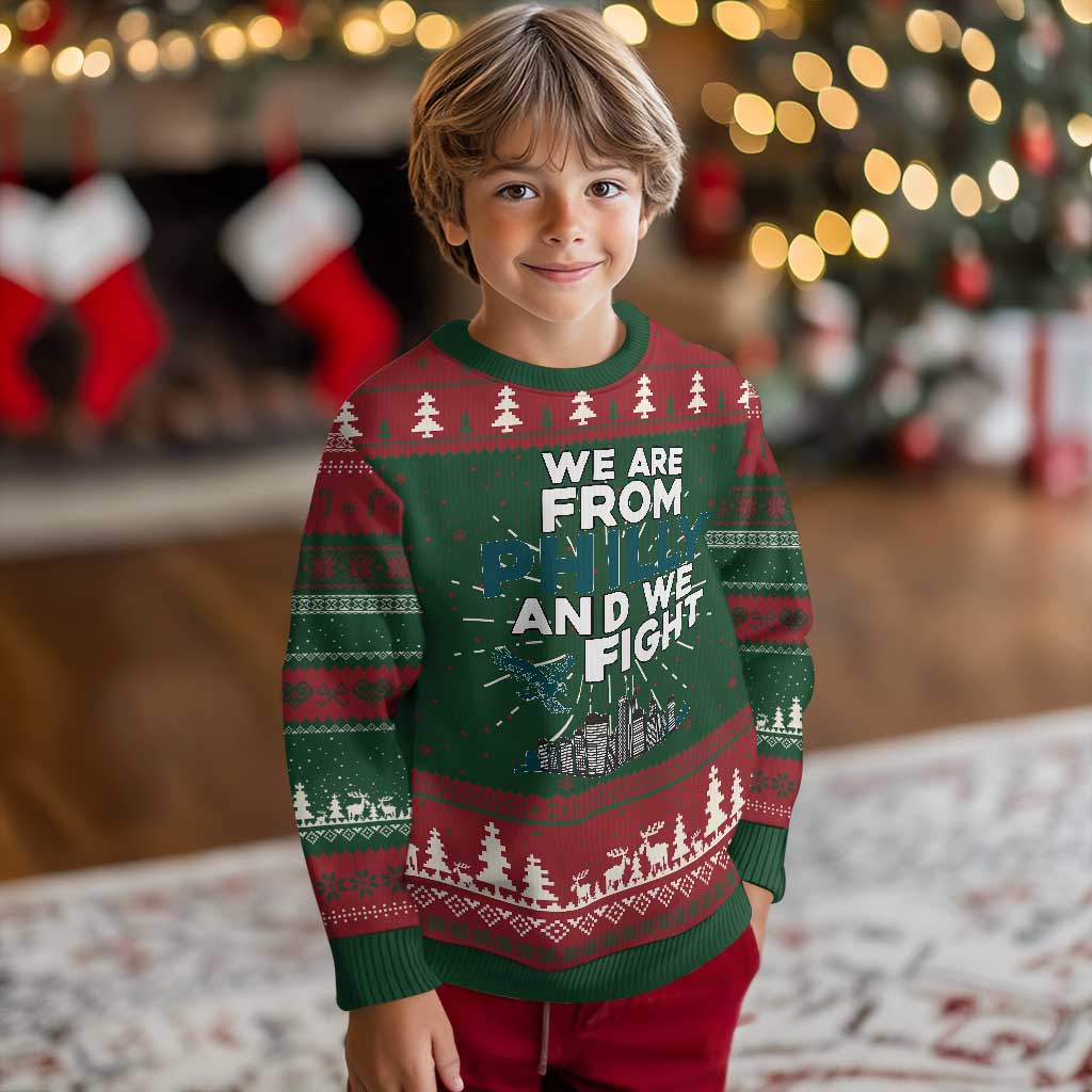 Philadelphia City Knitted Sweatshirt We Are From Philly And We Fight