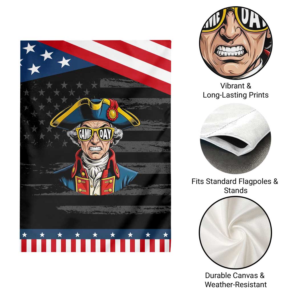 Vintage Game Day Patriot Garden Flag Revolutionary Colonial Mascot Football Fan