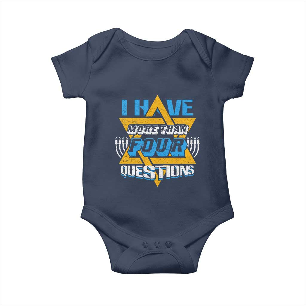 Funny Passover Baby Onesie Funny I Have More Than Four Questions  Passover Kids