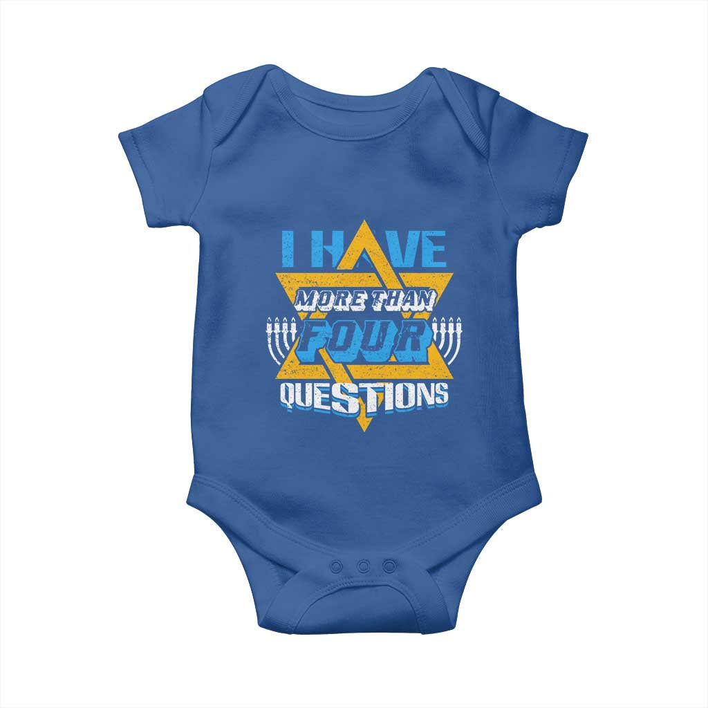 Funny Passover Baby Onesie Funny I Have More Than Four Questions  Passover Kids