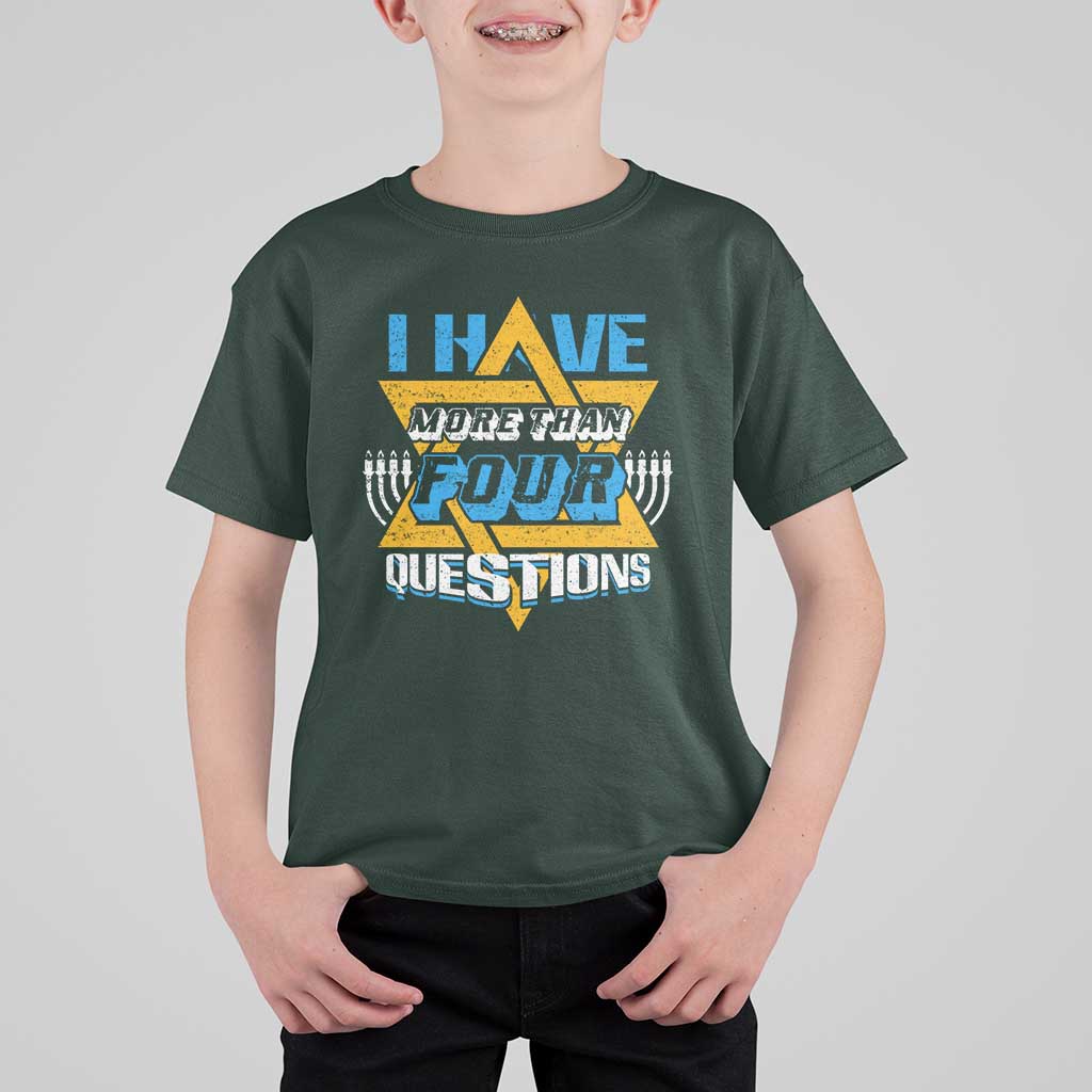 Funny Passover T Shirt For Kid Funny I Have More Than Four Questions  Passover Kids