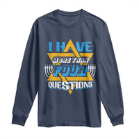 Funny Passover Long Sleeve Shirt Funny I Have More Than Four Questions  Passover Kids