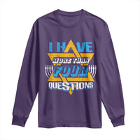 Funny Passover Long Sleeve Shirt Funny I Have More Than Four Questions  Passover Kids