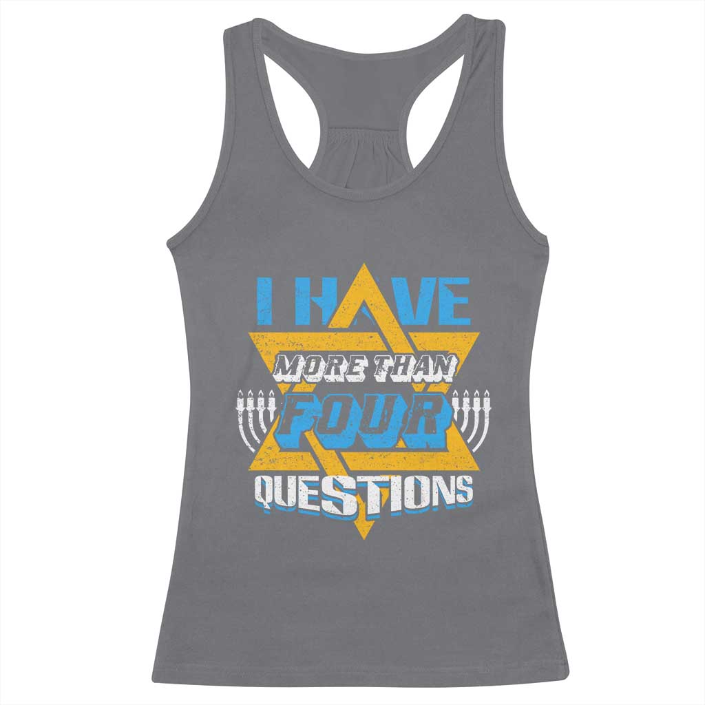 Funny Passover Racerback Tank Top Funny I Have More Than Four Questions  Passover Kids