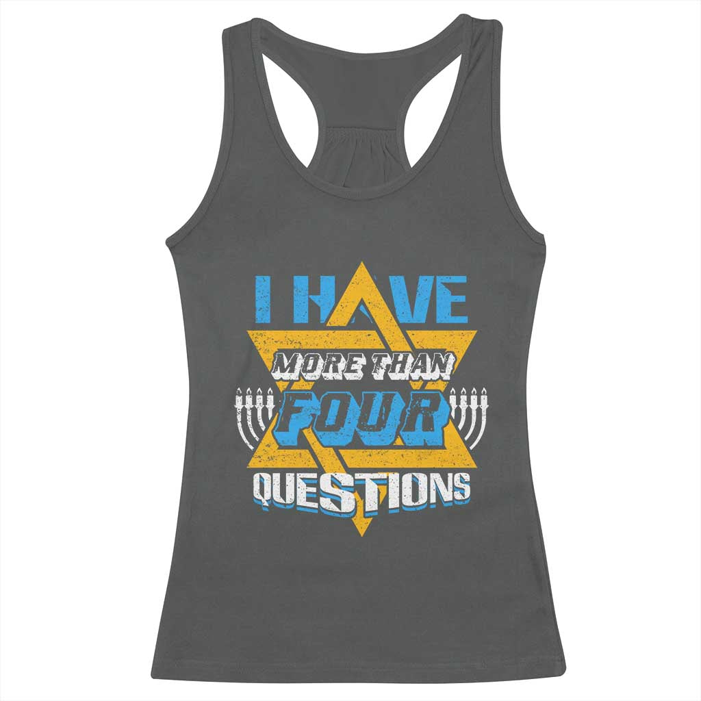 Funny Passover Racerback Tank Top Funny I Have More Than Four Questions  Passover Kids