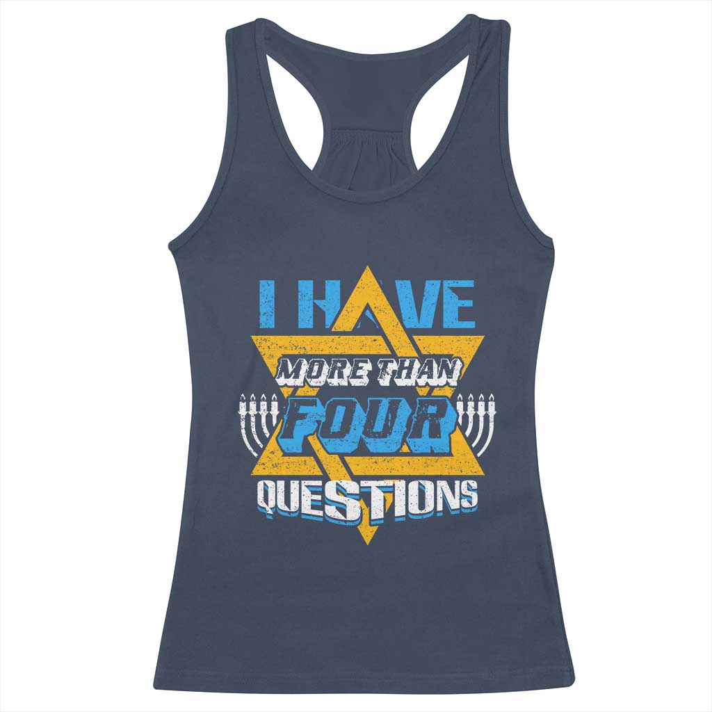 Funny Passover Racerback Tank Top Funny I Have More Than Four Questions  Passover Kids