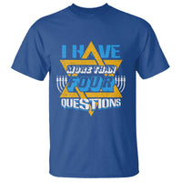 Funny Passover T Shirt Funny I Have More Than Four Questions  Passover Kids