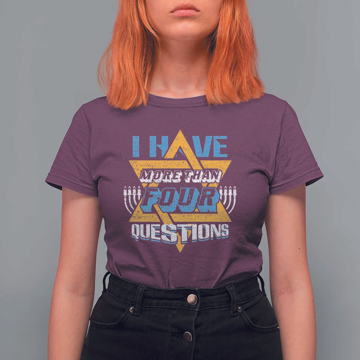 Funny Passover T Shirt For Women Funny I Have More Than Four Questions  Passover Kids