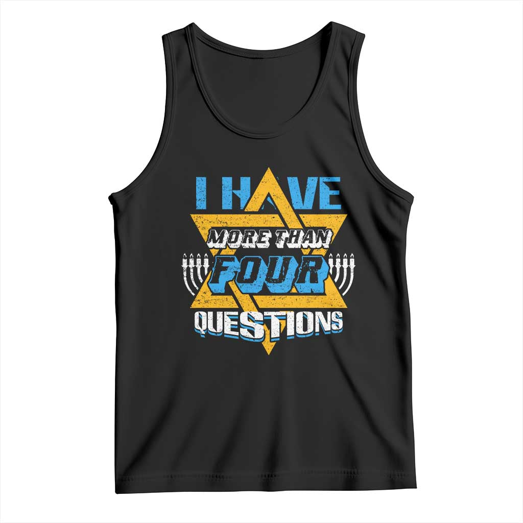 Funny Passover Tank Top Funny I Have More Than Four Questions  Passover Kids
