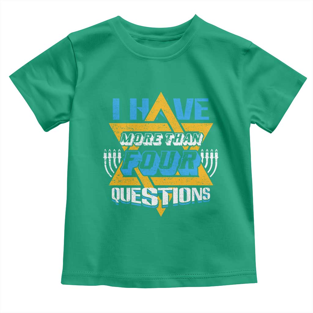 Funny Passover Toddler T Shirt Funny I Have More Than Four Questions  Passover Kids