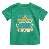 Funny Passover Toddler T Shirt Funny I Have More Than Four Questions  Passover Kids