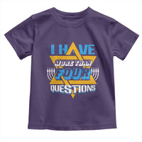 Funny Passover Toddler T Shirt Funny I Have More Than Four Questions  Passover Kids