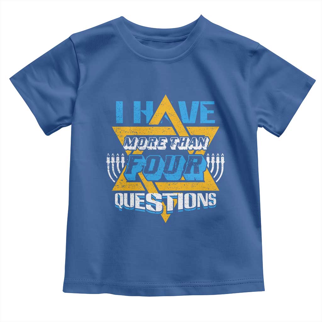 Funny Passover Toddler T Shirt Funny I Have More Than Four Questions  Passover Kids