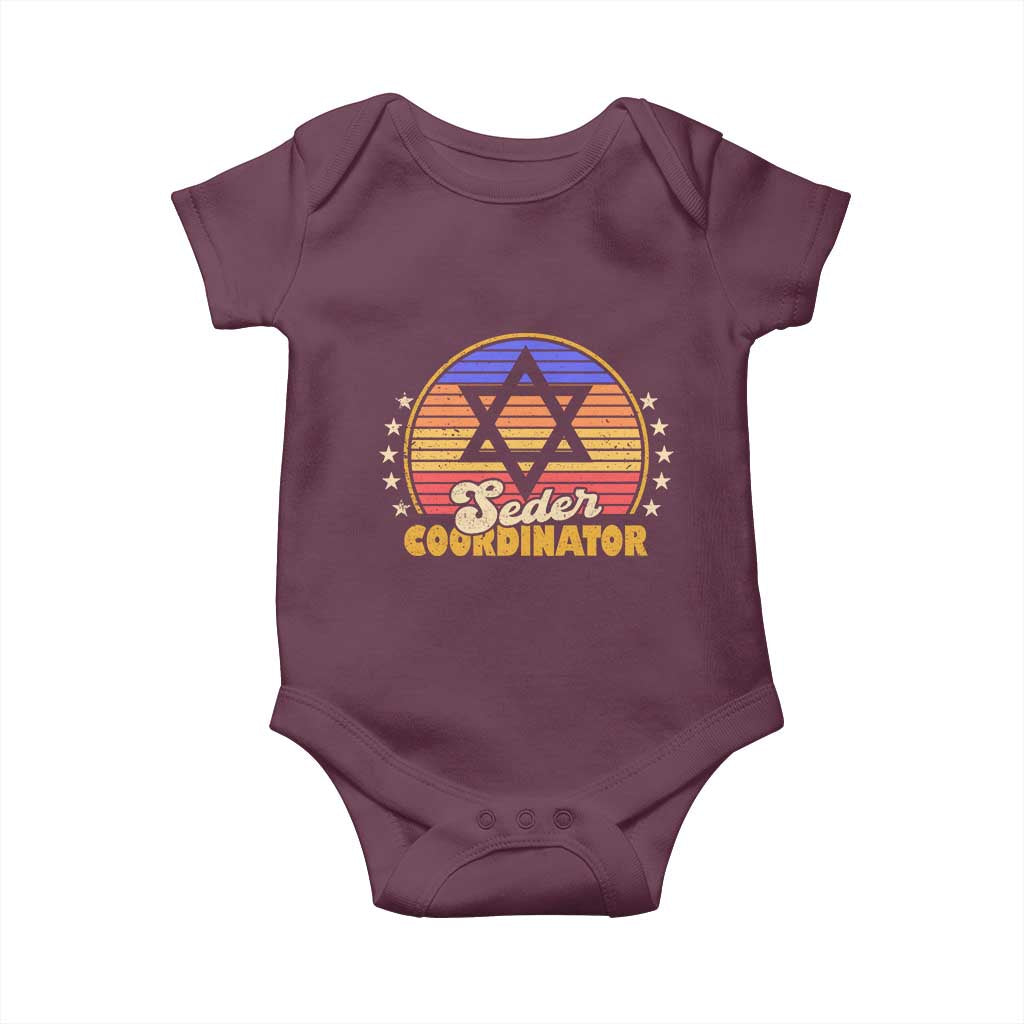 Funny Passover Baby Onesie Seder Coordinator Jewish Passover Leader