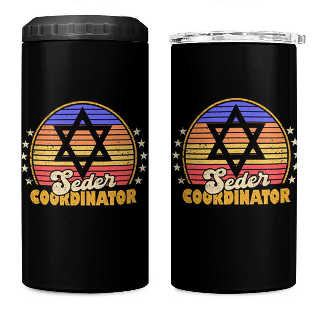 Funny Passover 4 in 1 Can Cooler Tumbler Seder Coordinator Jewish Passover Leader