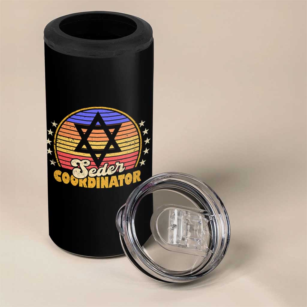 Funny Passover 4 in 1 Can Cooler Tumbler Seder Coordinator Jewish Passover Leader