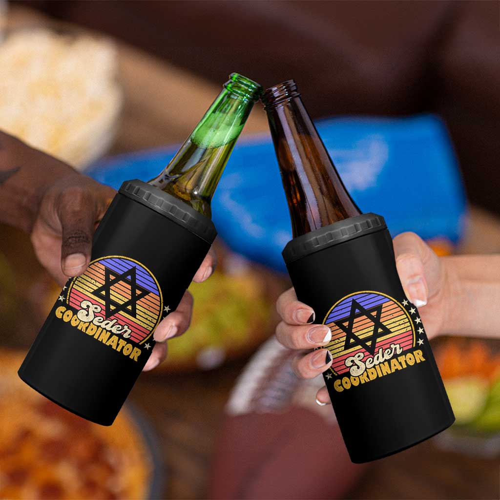 Funny Passover 4 in 1 Can Cooler Tumbler Seder Coordinator Jewish Passover Leader