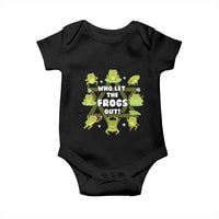 Funny Passover Baby Onesie Who Let the Frogs Out  Jewish Seder Fami