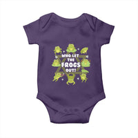 Funny Passover Baby Onesie Who Let the Frogs Out  Jewish Seder Fami