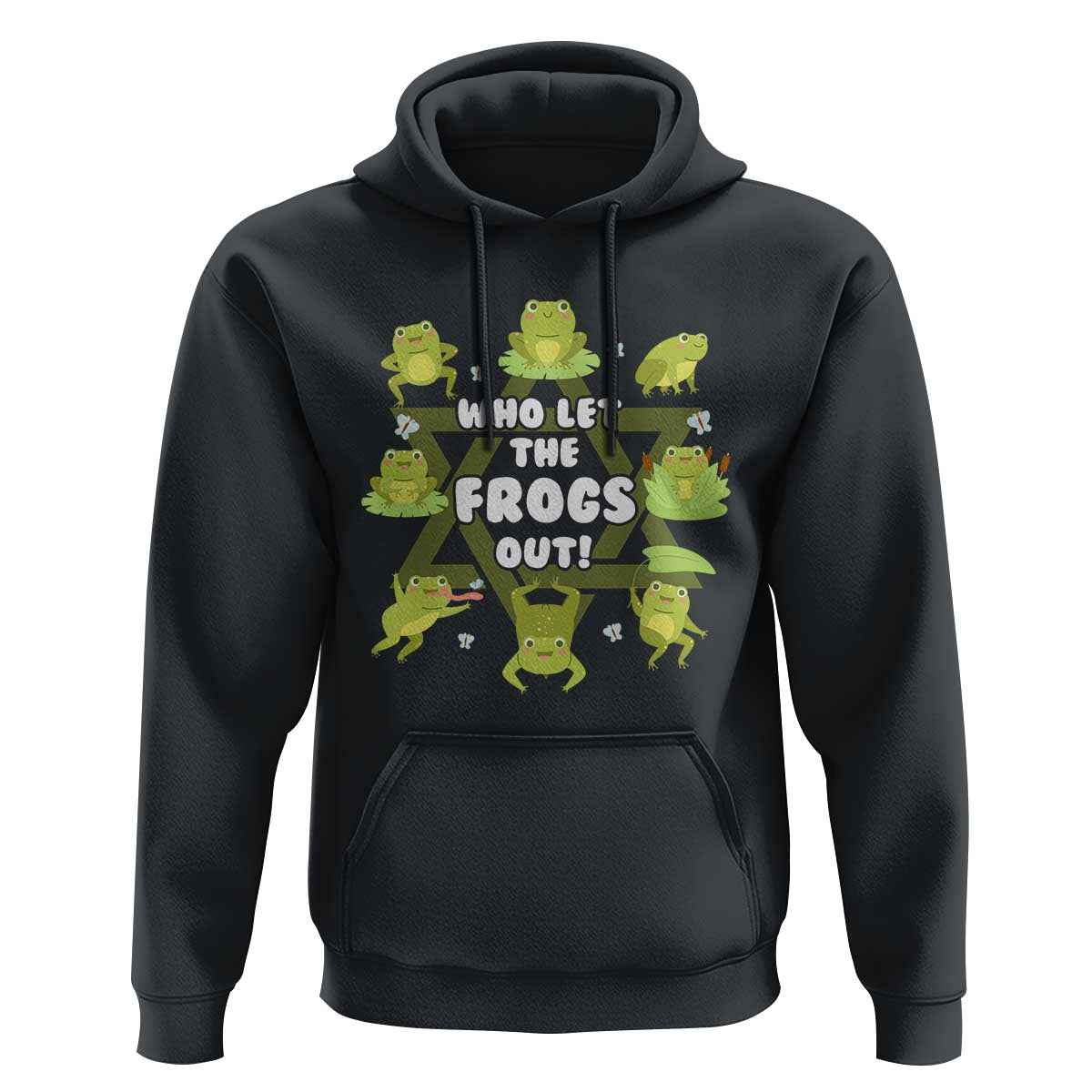 Funny Passover Hoodie Who Let the Frogs Out  Jewish Seder Fami
