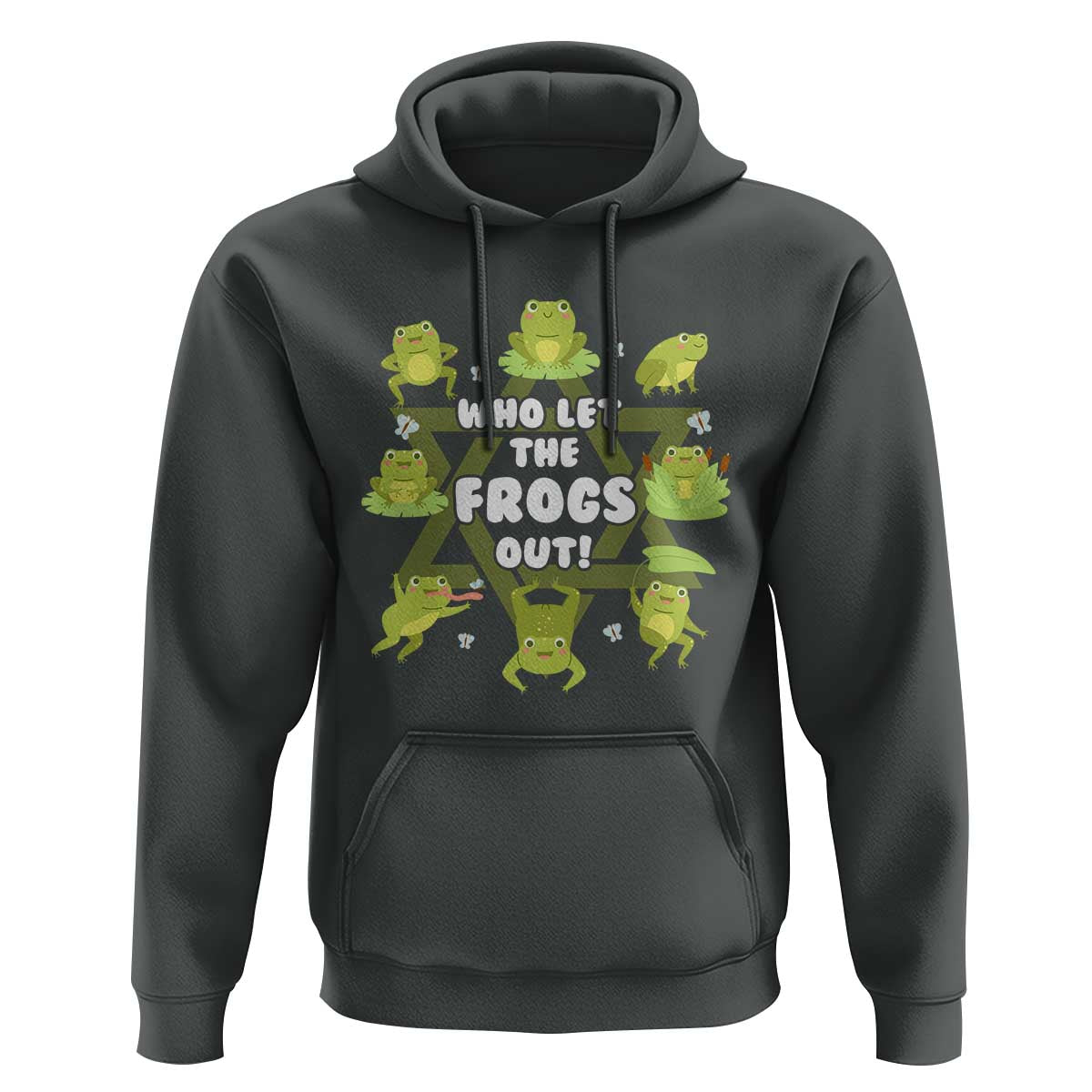 Funny Passover Hoodie Who Let the Frogs Out  Jewish Seder Fami