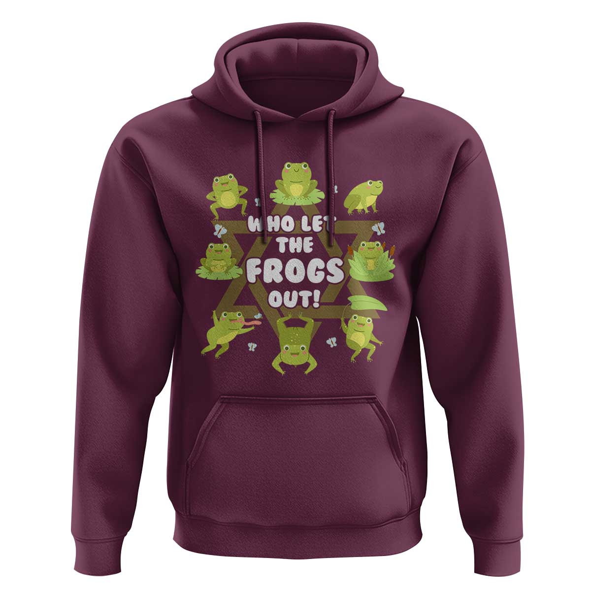 Funny Passover Hoodie Who Let the Frogs Out  Jewish Seder Fami