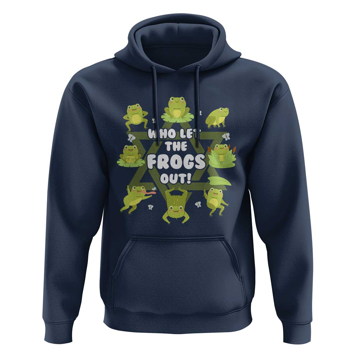 Funny Passover Hoodie Who Let the Frogs Out  Jewish Seder Fami